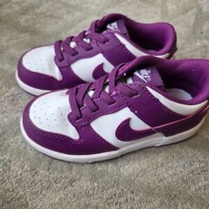 Nike Kids Purple and White Sneakers